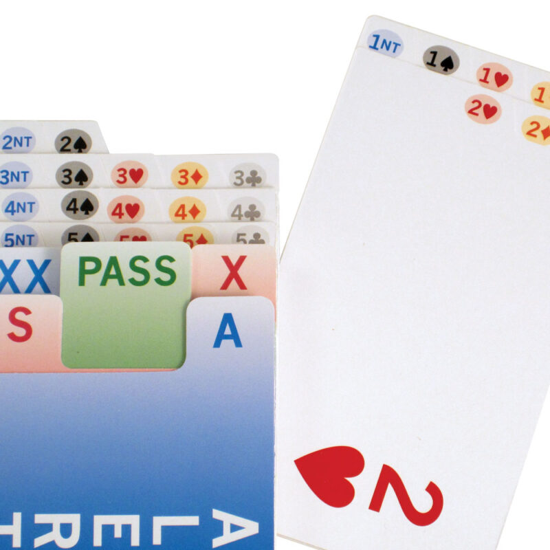 British Bidder Right Handed Bridge Bidding Cards