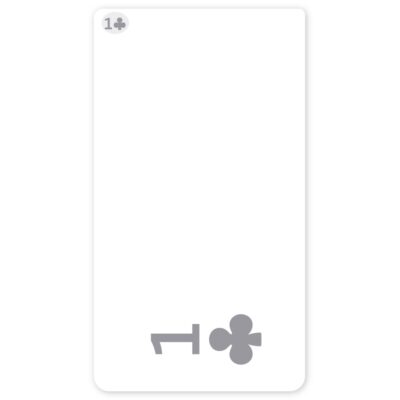 British Bidder® Replacement Bidding Card –  1 Club Left Handed