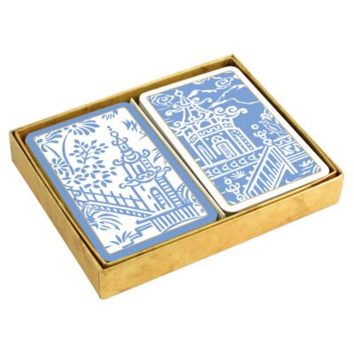 Caspari Playing Cards – Pagoda Toile