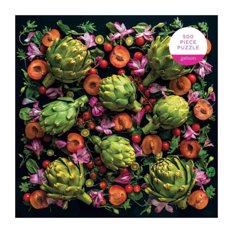 artichoke floral 500 piece jigsaw by sarah phillips galison box front