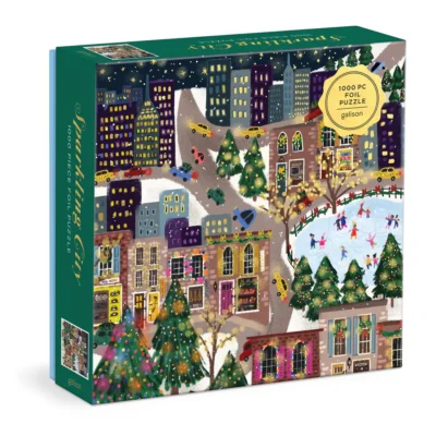 Sparkling City 1000 Piece Foil Puzzle by Joy Laforme