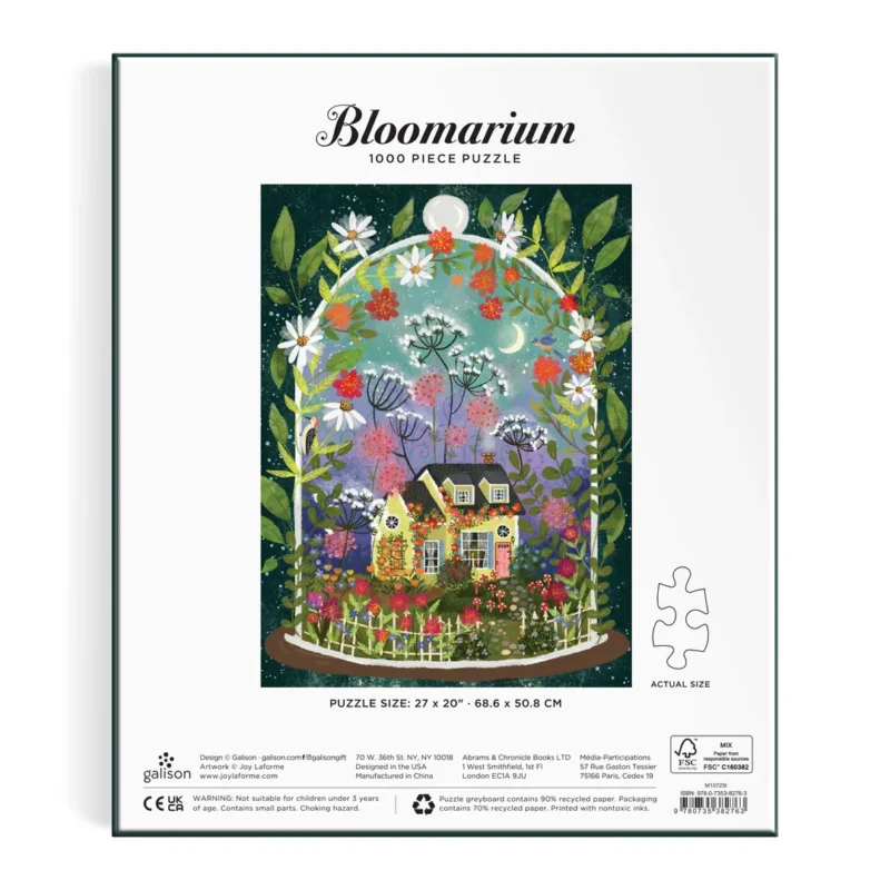 joy laforme bloomarium 1000 piece jigsaw puzzle box back