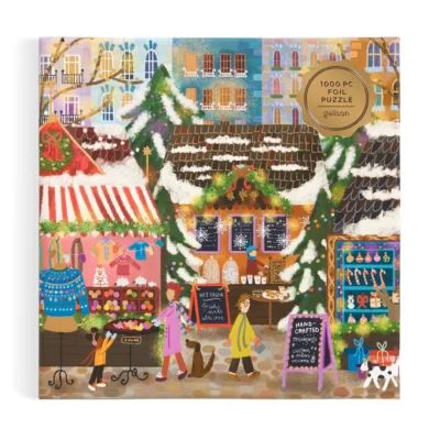 Merry Market 1000 Piece Foil Jigsaw Puzzle by Joy Laforme