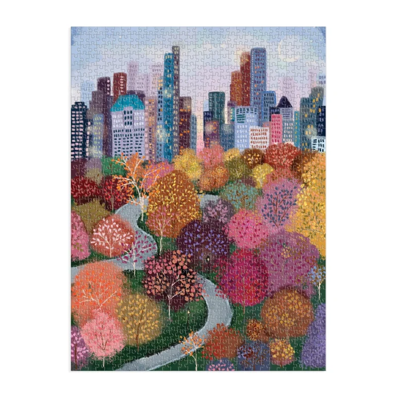 joy laforme parkside view 1000 piece jigsaw puzzle in a square box from galison complete jigsaw