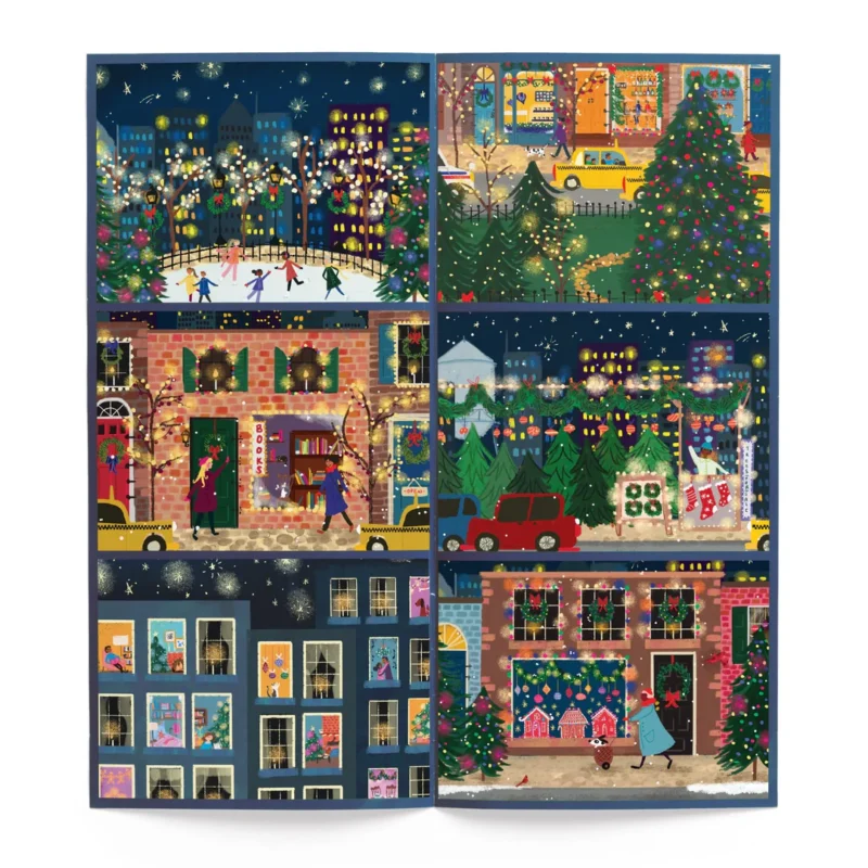 galison winter lights 12 days of jigsaw puzzles holiday countdown advent calendars by joy laforme jigsaw puzzle details