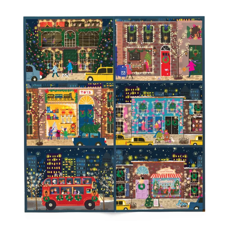 galison winter lights 12 days of jigsaw puzzles holiday countdown advent calendars by joy laforme jigsaw puzzle details