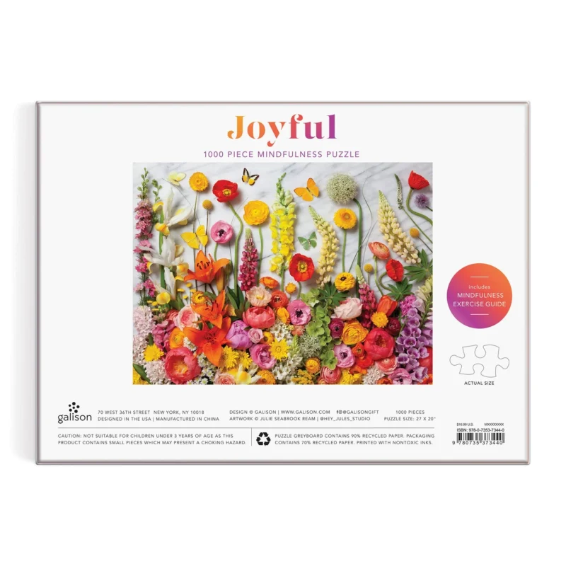 julie seabrook ream joyful 1000 piece jigsaw puzzle galison box back