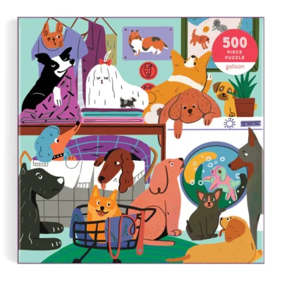 Laundry Dogs 500 Piece Puzzle by Jialei Sun