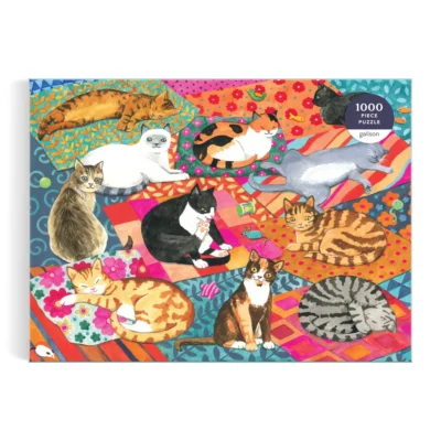 Lounging Cats 1000 Piece Puzzle by Alison Kolesar