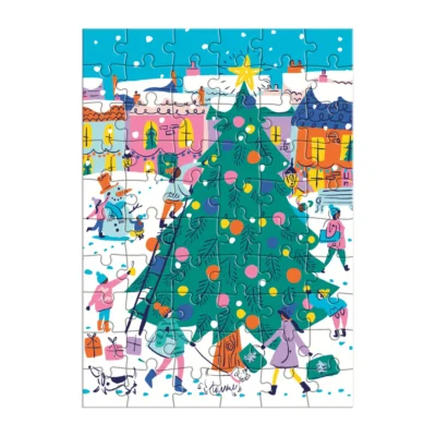 Merry and Bright Greeting Card Puzzle by Louise Cunningham Starling