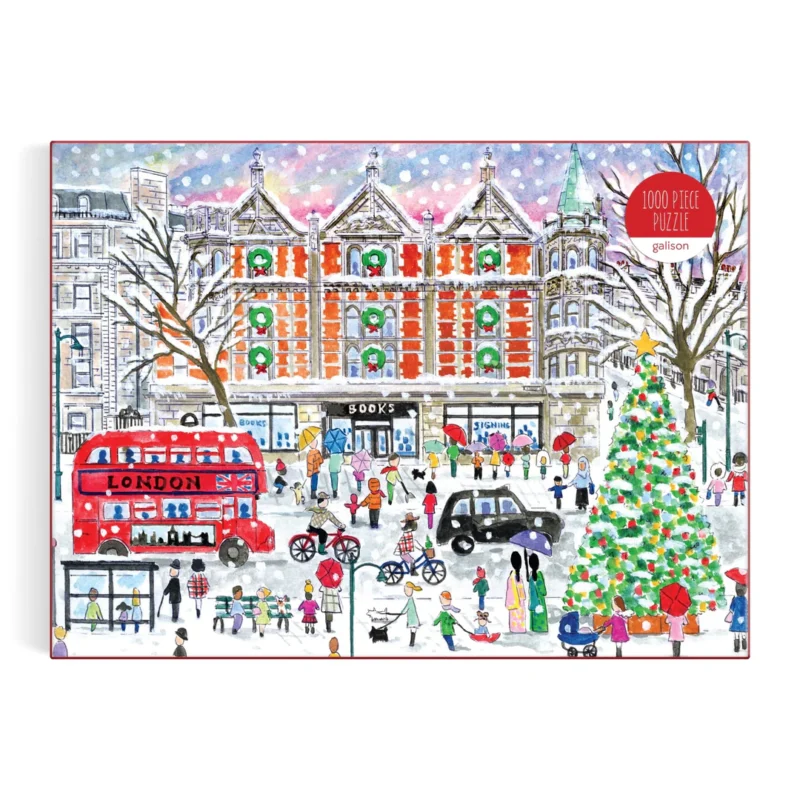 michael storrings christmas in london 1000 piece jigsaw puzzle by galison box front