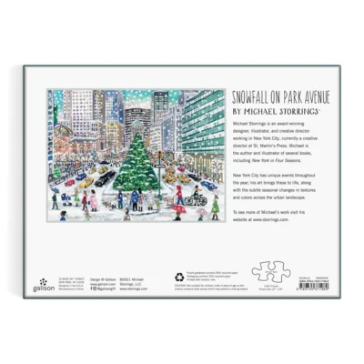 Snowfall on Park Avenue 1000 Piece Puzzle by Michael Storrings