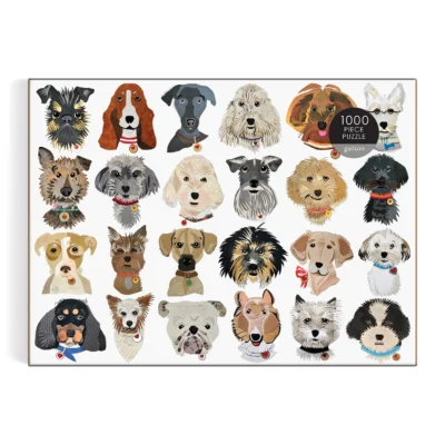 Paper Dogs 1000 Piece Puzzle by Reed Evins