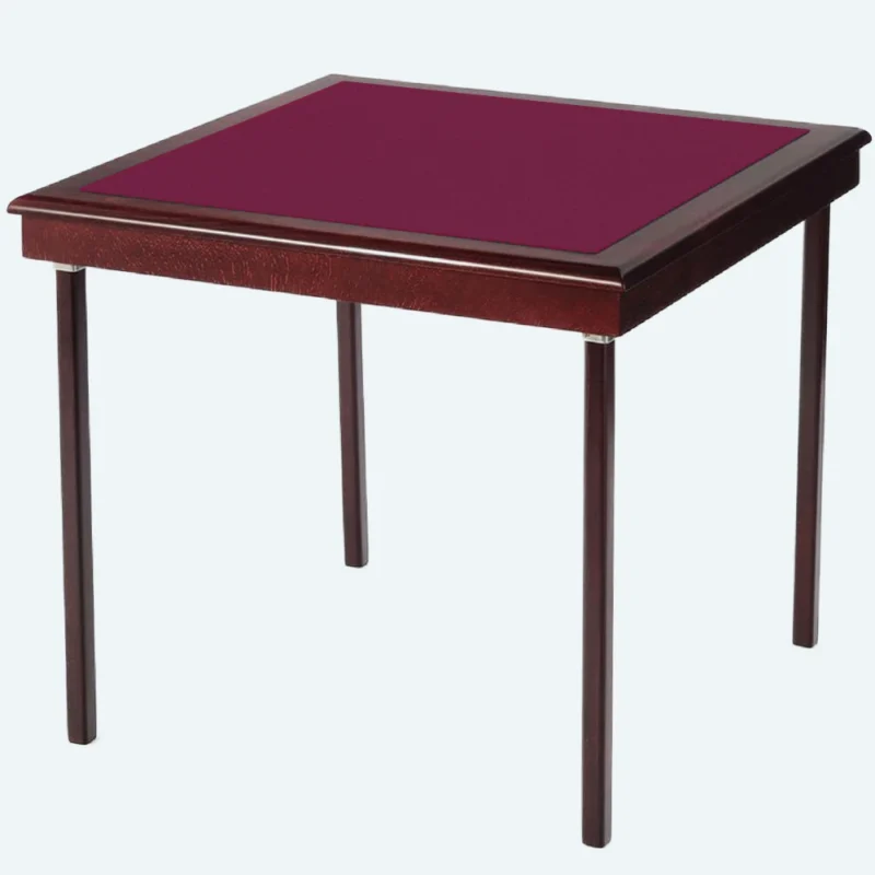 pelissier tables royal mahogany stained beech wood bridge table burgundy baize