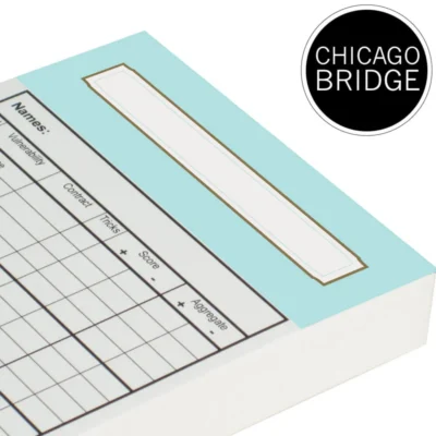 Spare Chicago Bridge Score Cards – Duck Egg Blue