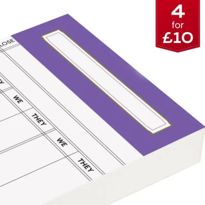 Spare Rubber Bridge Score Cards – Purple Trim