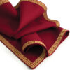 Luxury Burgundy Baize Bridge Cloth - Greek Key Border